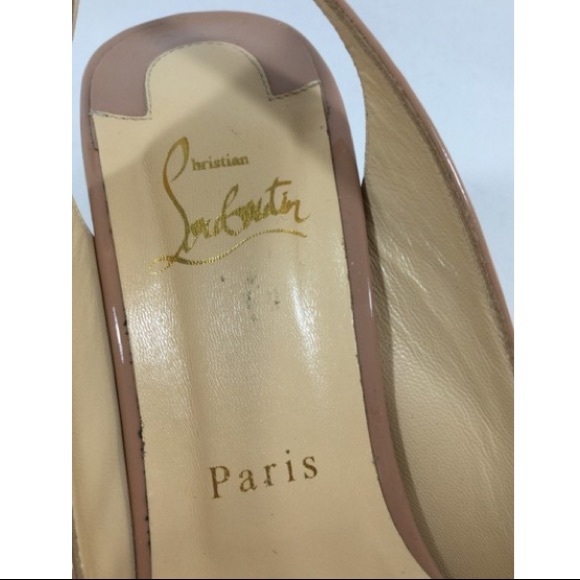 Christian Louboutine Nude 120 Slingback Pumps - Picture 7 of 16